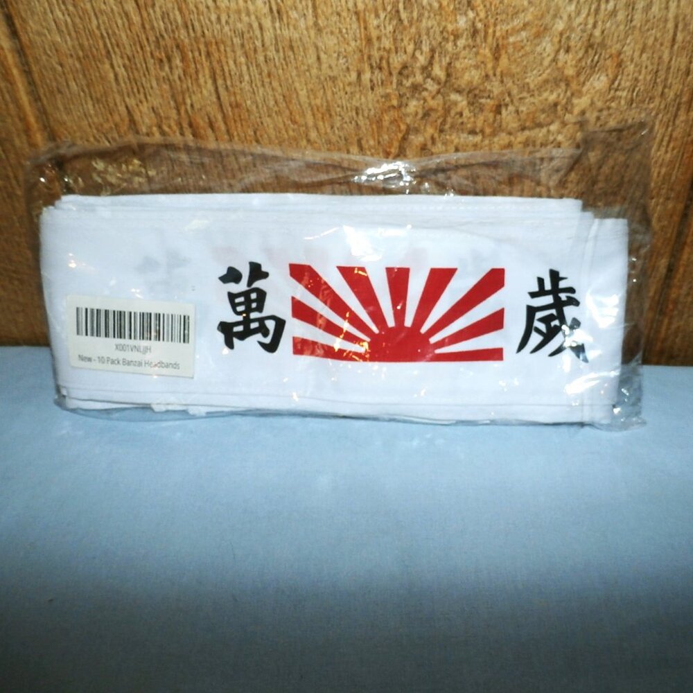 New Sealed 10 Pack Tiger Claw Banzai Japanese Headbands